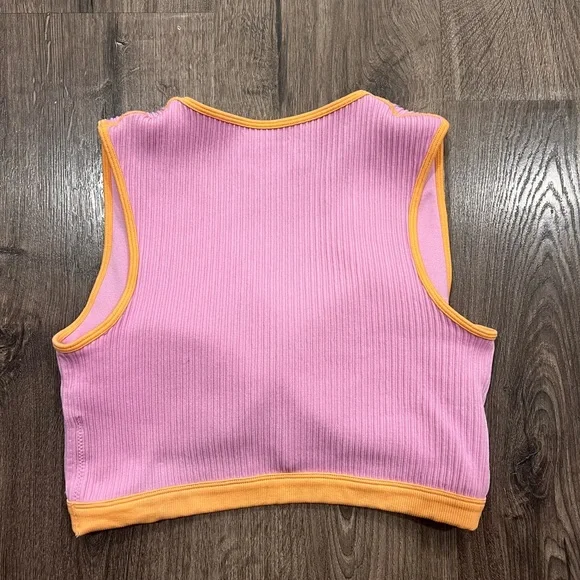 No Boundaries Pink Top with Orange Trim‎ - Picture 3 of 5